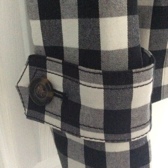 Ann Taylor Black and White Gingham Double Breasted Swing Jacket Size S NWT - Picture 7 of 8